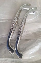 40 Ultra Hardware 5″ Center Center Zinc Drawer Pull Polished Chrome Cabinet NIP