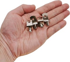 50 Pack 5mm L-Shape Shelf Pins Stainless Steel Glass Support Pegs Cabinet Closet