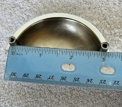 Lot of 12 Brushed Nickel Cup Drawer Pulls 3 Inch Hole Center Bin Cup Handles