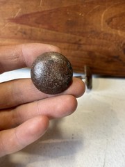 Lot of 2 Antique 19th Century Iron Cabinet Drawer Knobs Pulls Square Nut