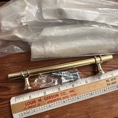 Lot Of 5 Brass Drawer Pulls 7” 5.125” CTC New With Screws