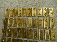 50 PCS – 2″ Non-Mortise Butt Hinges – Brass Plated W/ 200 Screws NEW OLD STOCK!