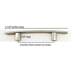 RAVINTE | 27 Pk Arched Cabinet Handles Nickel Plated 5.125” Length / 3″ Center