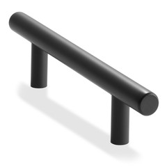 Solid Stainless Steel Cabinet Hardware Pull Matte Black 3-3/4″ (96mm) 10 pk