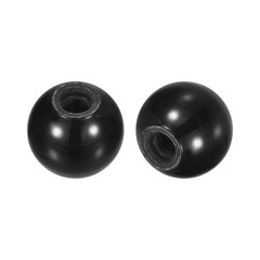 6Pcs M6 Phenolic Thread 20mm Dia Threaded Ball Knobs for Machine Handle, Black