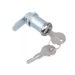 Drawer and Cabinet Lock, 1-3/8 In., Diecast, Stainless Steel, 1 In. Max. Panel