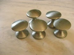5 Pack Brushed Nickel Drawer Pull Knobs 1 Inch Brushed Finish Hardware