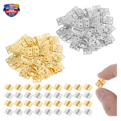 Mini Brass Hinges for Jewelry Boxes, Craft, 8x10mm, Gold Silver, DIY Small