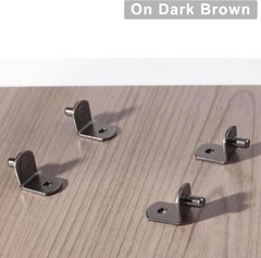 5mm Shelf Pegs L-Shaped Cabinet Support Pins Bracket Style Clips for Bookcase Ki