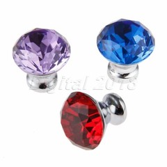 Luxury Diamond Crystal Glass Drawer Cabinet Knob Dresser Closet Door Pull Handle