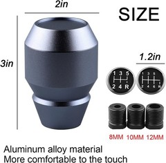 Car Shift Knob, Aluminum Alloy Manual Automatic Vehicle Gear S Color: Titanium