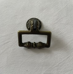 Vintage Antique Brass Drawer Pull Hardware Lot – 8 Pulls 2 Ring Pulls Rosettes