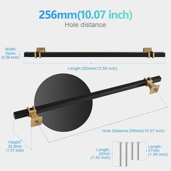 Matte Black Gold Cabinet Pulls 10 Inch Handles Doors Drawers Cupboards New