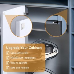 Lounsweer 50 Pack Magnetic Push Latches for Cabinet Door Long Long, Black