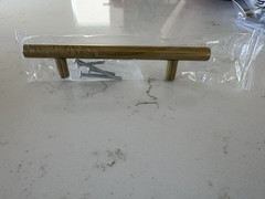 139 Modern Brushed Gold Bar Cabinet/Drawer Bar Pulls Multiple Sizes 5-6.5 in