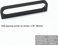 3.75″ Cool Black Cabinet Pulls Handles Matte Black Cabinet Pulls Modern Drawers