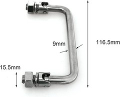Pull Handle Stainless Steel Folding Pull Handle U-Shape Folding Toolbox Suitc…