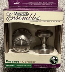 Amerock Passage Rope Knob Set Satin Chrome Bi-Fold Door pulls E1585-2-G10 NEW