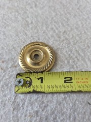 1.25 In Round Polished Brass Cabinet Knob Backplate