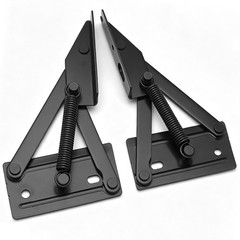 Foldable Lifting Bracket Black Heavy-Duty Spring for Sofa Bench Bed Cabinet
