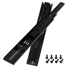 1 Pair Soft Close 12 14 16 18 20 22 24 Inch Drawer Slides 100 lb Load Capacit…
