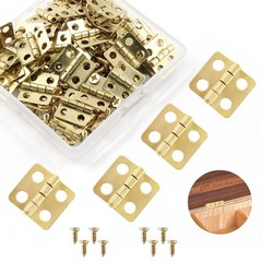 50 Pcs Mini Hinges, 13 x 12 mm Retro Brass Butt Hinge Miniature Hardware 180 …