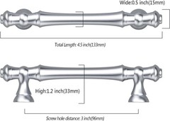 Asidrama 10 Pack 3.75 Inch(96mm) Polished Chrome Kitchen Cabinet Handles, Cabine