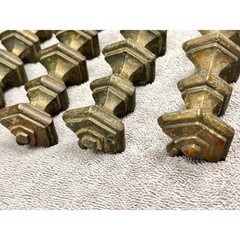 Vtg Belwith Brass Cabinet Drawer Pulls Set of 4 Ornate Traditional 7″ Handles