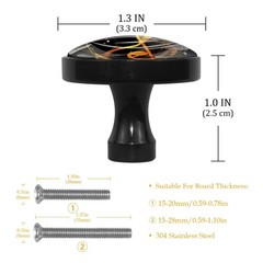 4-Pc Round Drawer Pulls and Knobs,Handles for Cabinets and Drawers,Colored Mu…