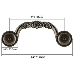 10 Piece Drop Drawer Handles 5 Inch(128mm) Hole Centers – 6.2 Inch Total Length,
