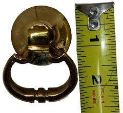 NOS Solid Brass Accents Cabinet Drawer Drop Pulls Door Knockers ©1985 URFIC Inc