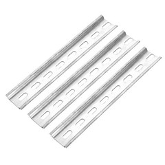DIN Rail Slotted Zinc Steel Mounting Guide 8″ x 1.4″ x 0.3″ Pack of 3 Pcs