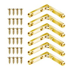 6Pcs Small Hinges With Screws Perfect for use in wooden boxes, cabinets