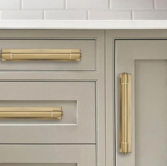 Champagne Bronze Cabinet Pulls – 5 Pack 8″ Center Satin Brass Hardware
