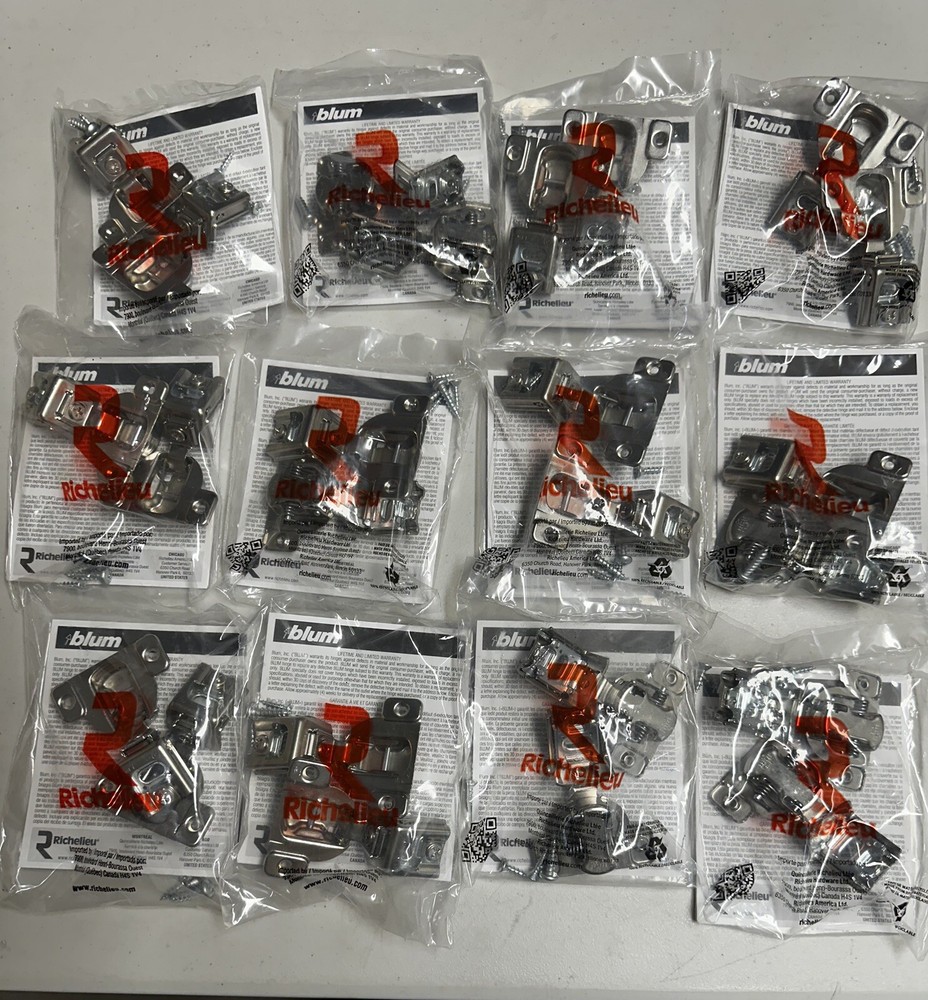 Richelieu Concealed Self-closing Cabinet Hinge BP39C35520180S Lot Of 12 Packs