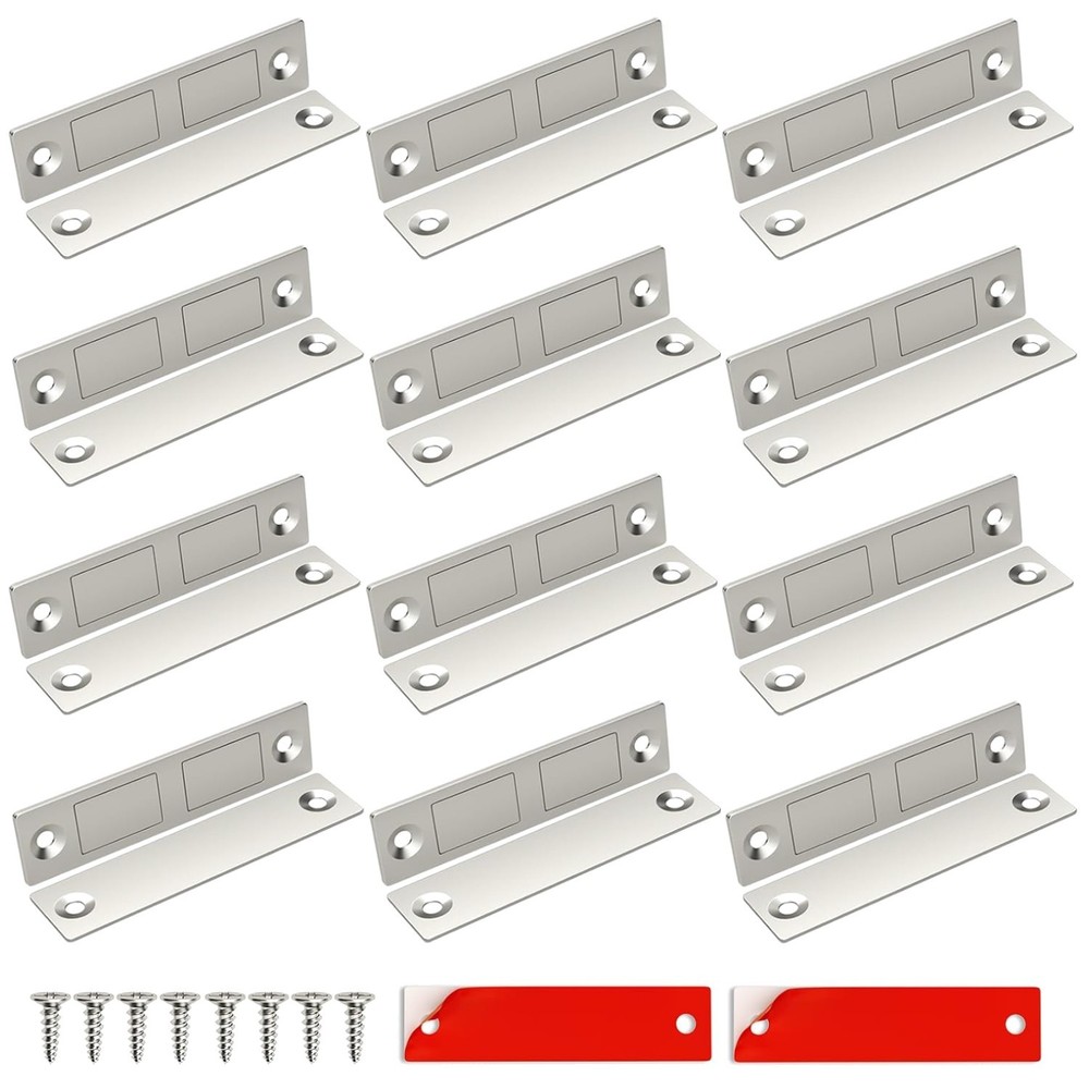 12 Pack Ultra Thin Cabinet Magnetic Door Catches