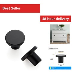Ravinte 10 Pack Black Cabinet Knobs | Matte Finish Round Pulls
