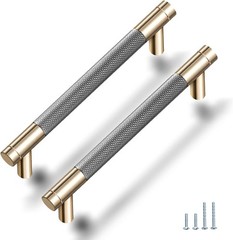 Drawer Pulls 12Pk 5In Gold Diamond Aluminum