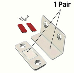 2pcs Magnetic Door Catch Latch: Invisible Drill-Free Cabinet & Sliding Lock
