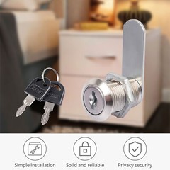 Cabinet Lock with Keys, 3/4″ (20mm) Cam Lock, Secure Drawer Mailbox File Cabinet