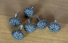 Elements Cabinet Knob Silver Palmero Wheat Detail Mushroom Set Of 6 Drawer Pulls