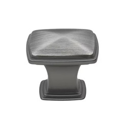 1-1/4 In. Satin Pewter Square Deco Cabinet Knobs (10-Pack)