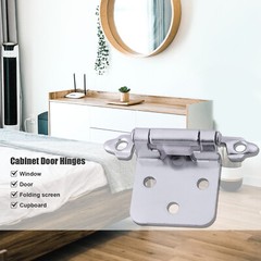20Pcs 1/2″ Overlay Kitchen Cabinet Hinges Brushed Nickel Cupboard Door Hinges