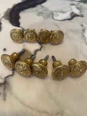 Set 9 PE Guerin Or Sherle Wagner Empire style Gold Brass Door Cabinet Pulls