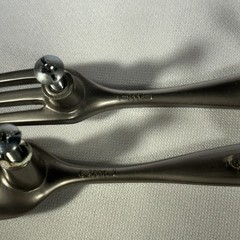 Set of 8 Utensil Drawer Cabinet Pulls 4 Fork 4 Spoon Handle Kitchen Bar Silver