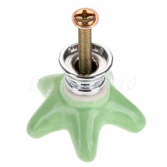 Creative Starfish Handles Ceramic & Zinc Alloy Child Room Drawer Cabinet Knobs