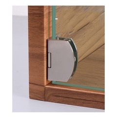 2-piece 90° Glass Cabinet Hinges for 5-7mm (Silver)