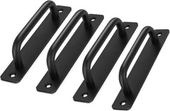 Metal Heavy Duty Barn Door Handle Flush Long Base Handle Pulls for Gate Shed Gar