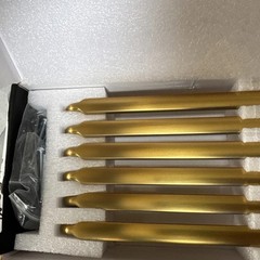 Brushed Gold Drawer Handles 12.6 Hole Centers Straight Bar Pull,6-Pack
