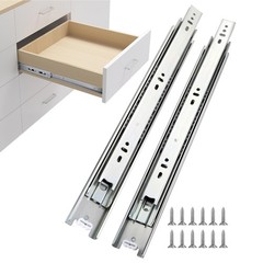 6 Pairs 20 Inch Side Mount Full Extension Drawer Slides 3 Fold Cabinet Drawer…